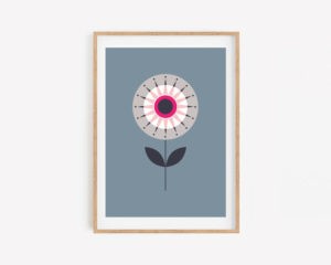 Geometric Flower Poster Home Deco Orla Kiely